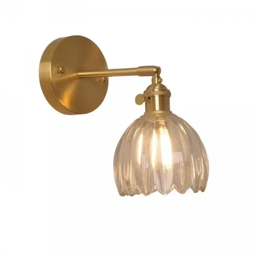 BowLift Retro Wall Light with Glass Tulip Bud – Vintage-Inspired Design