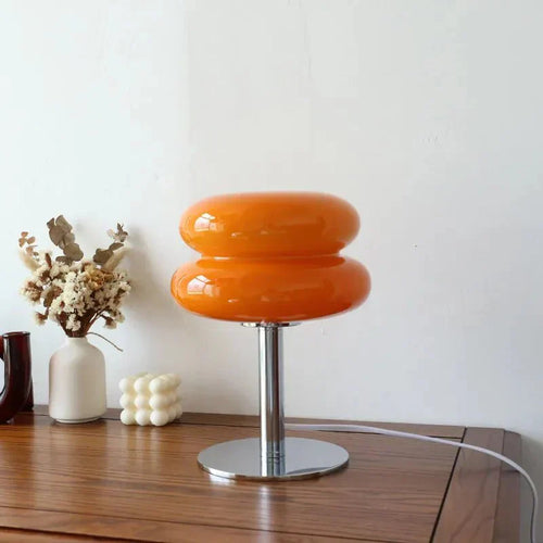 BowLift Retro Macaron Glass Table Lamp – Colorful Glass Accent Light