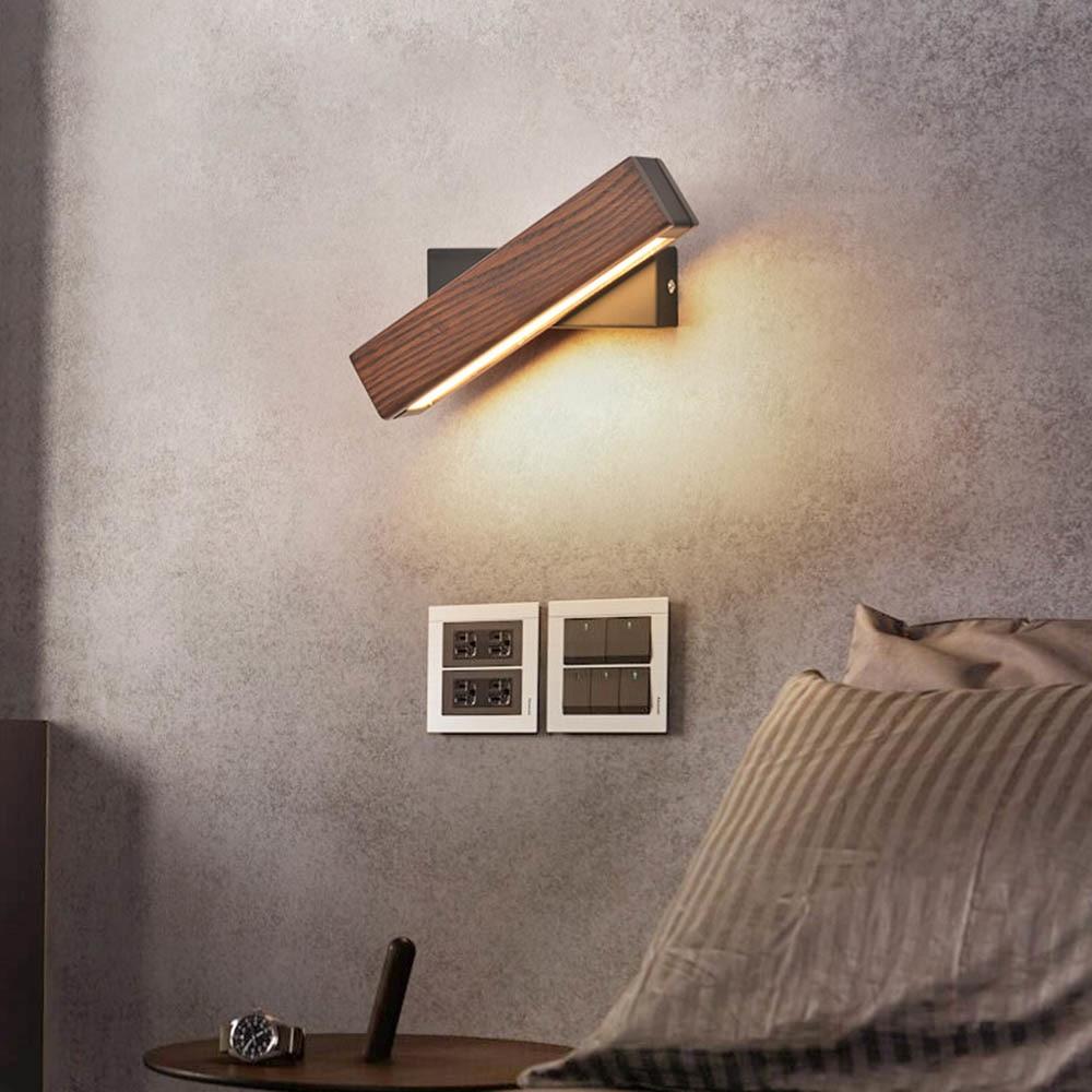 BowLift Rotatable Wood LED Wall Lamp — Jasper Finish
