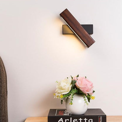 BowLift Rotatable Wood LED Wall Lamp — Jasper Finish
