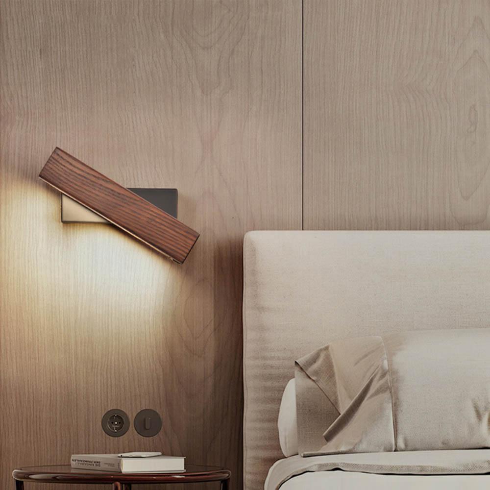 BowLift Rotatable Wood LED Wall Lamp — Jasper Finish