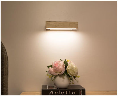 BowLift Rotatable Wood LED Wall Lamp — Jasper Finish