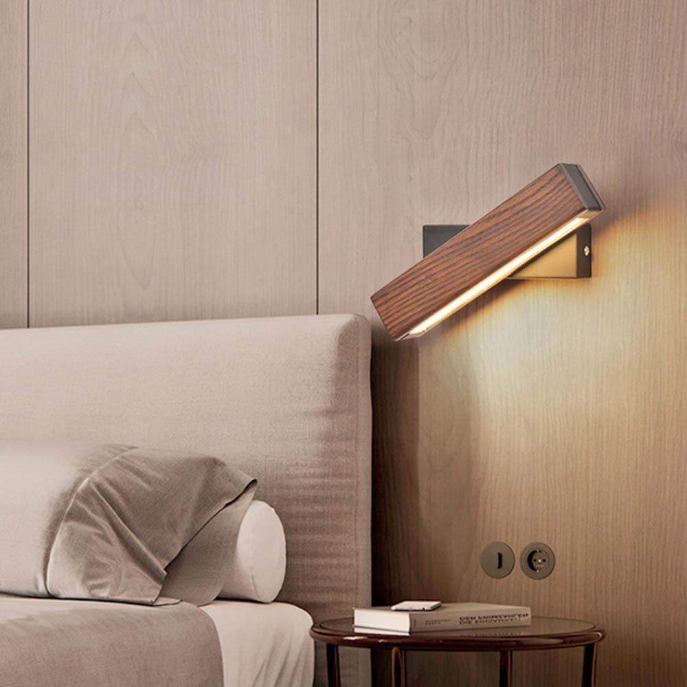 BowLift Rotatable Wood LED Wall Lamp — Jasper Finish