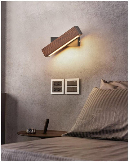 BowLift Rotatable Wood LED Wall Lamp — Jasper Finish