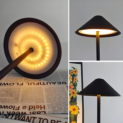 LZINA™ | Sleek Minimalist Dimmable Touch Table Lamp — Waterproof, Rechargeable, with Color Options
