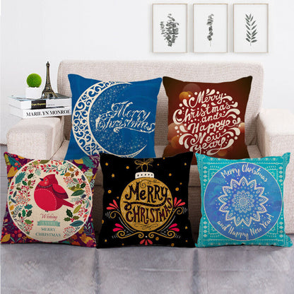 18" Cojines Merry Xmas Couch Throw Pillow Cover Case Home Sofa Decor Pillowslip Bowlift