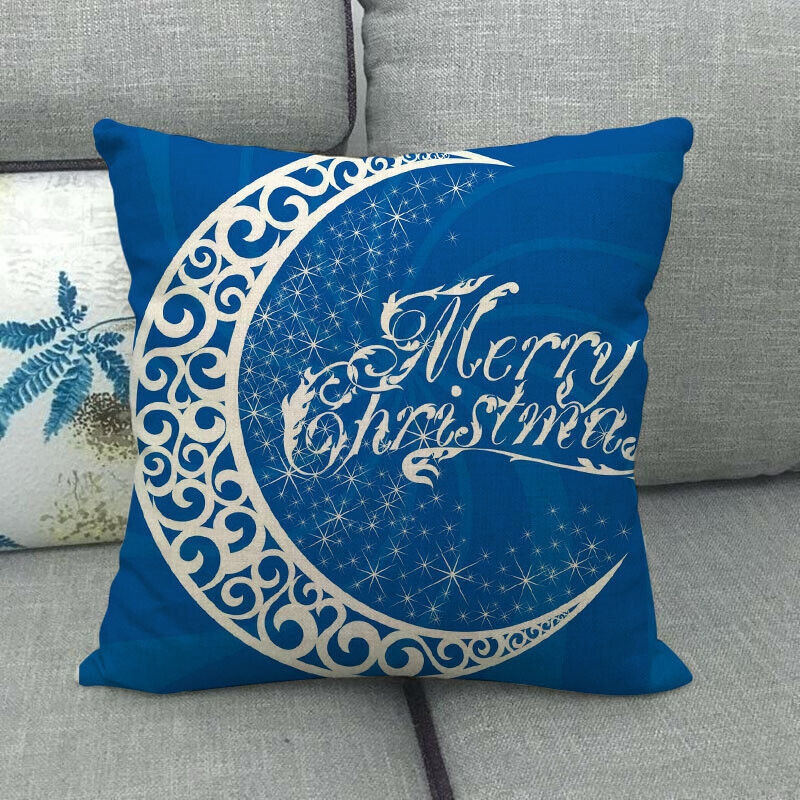 18" Cojines Merry Xmas Couch Throw Pillow Cover Case Home Sofa Decor Pillowslip Bowlift