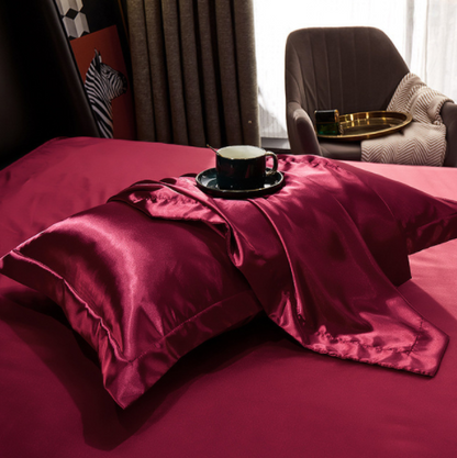1/2PCS Soft Pillowcase Silk Satin Pillow cases Home Decor Bedding Cushion Covers Bowlift