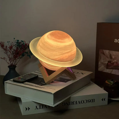 LZINA™ | Galaxy Saturn Bluetooth Speaker with Night Light