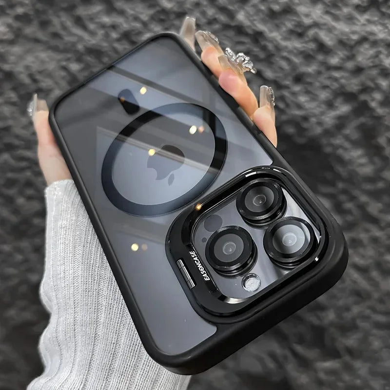 BowLift | Shockproof Magnetic Phone Case with Glass Lens Guard & Stand – 1+1 FREE