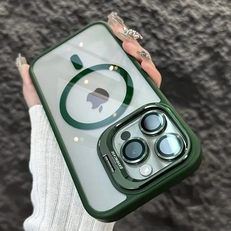 BowLift | Shockproof Magnetic Phone Case with Glass Lens Guard & Stand – 1+1 FREE