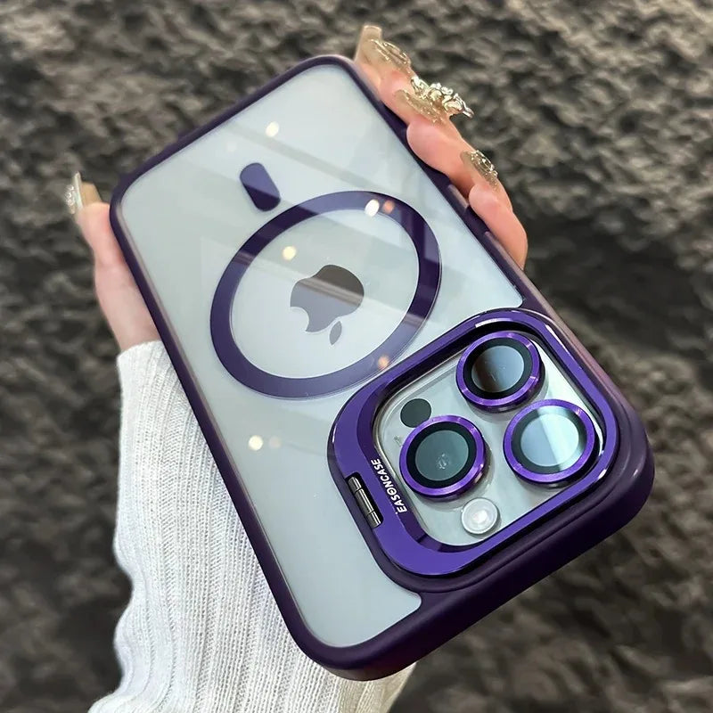 BowLift | Shockproof Magnetic Phone Case with Glass Lens Guard & Stand – 1+1 FREE
