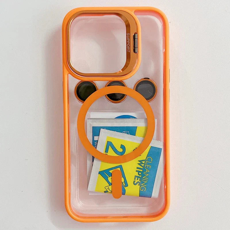 BowLift | Shockproof Magnetic Phone Case with Glass Lens Guard & Stand – 1+1 FREE