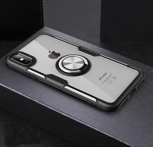 BowLift | Magnetic Ring Carbon Fiber iPhone Case