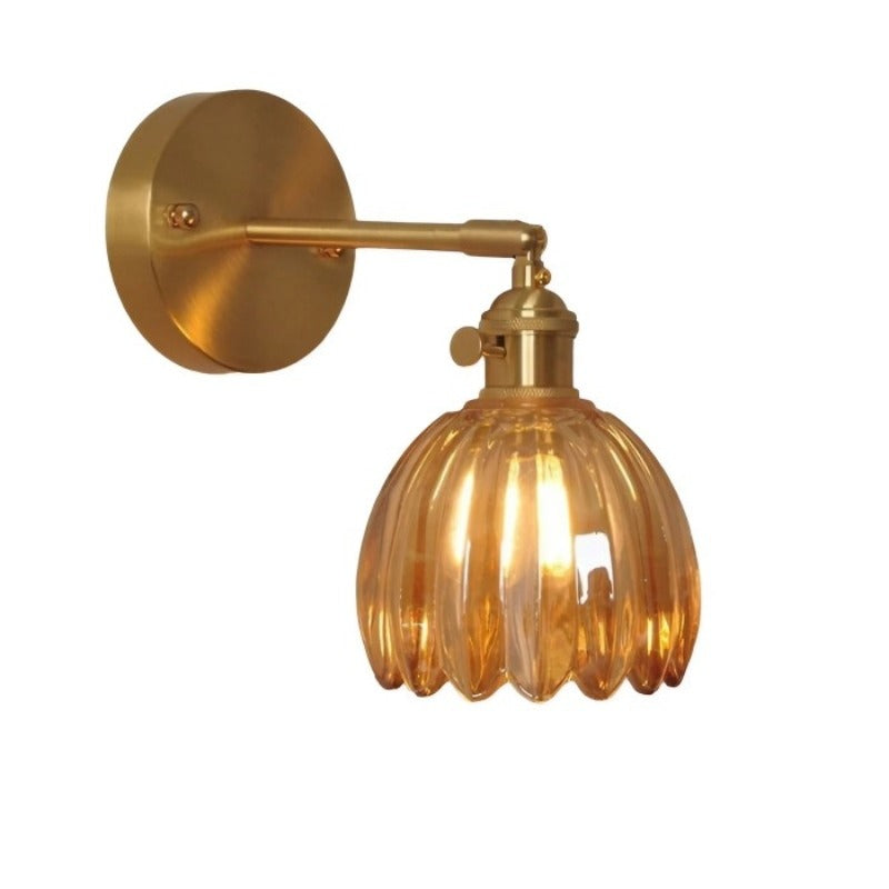 BowLift Retro Wall Light with Glass Tulip Bud – Vintage-Inspired Design