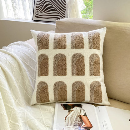 BowLift | Nordic Style ins Living Room Sofa Cover | Simple Geometric Jacquard Soft and Comfortable Pillowcase