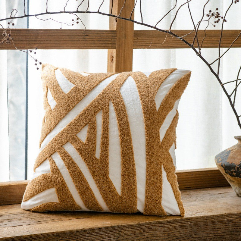 BowLift | Nordic Style ins Living Room Sofa Cover | Simple Geometric Jacquard Soft and Comfortable Pillowcase