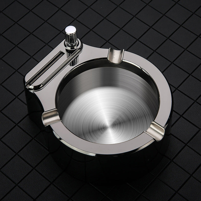 LZINA™ | Retro Metal Ashtray, Cigarette Lighter