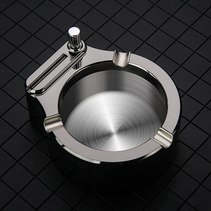 LZINA™ | Retro Metal Ashtray, Cigarette Lighter