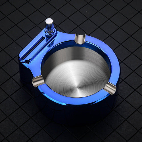 LZINA™ | Retro Metal Ashtray, Cigarette Lighter