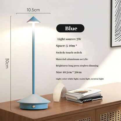 BowLift | Sleek, Elegant Rechargeable Metal Table Lamp for Modern Ambience