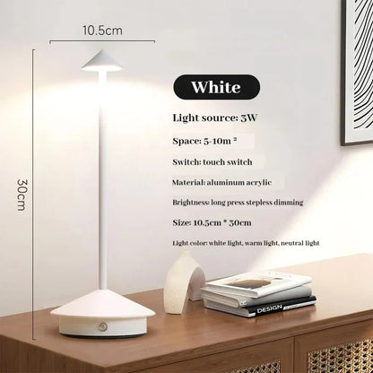 BowLift | Sleek, Elegant Rechargeable Metal Table Lamp for Modern Ambience