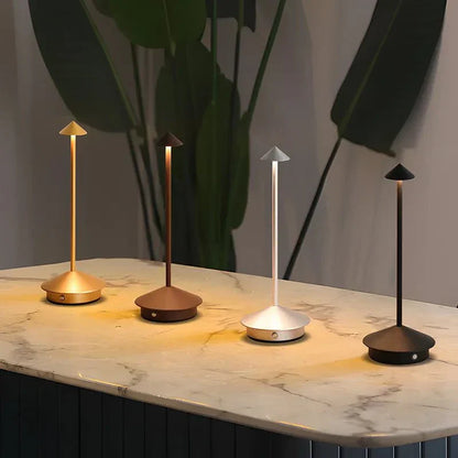 BowLift | Sleek, Elegant Rechargeable Metal Table Lamp for Modern Ambience