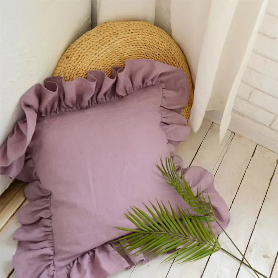 BowLift | Soft Linen Ruffle Pillowcase