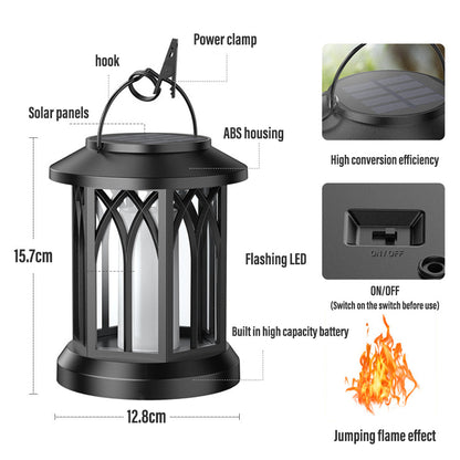 LZINA™ | FlameGlow™ - Hanging Solar Flame Lantern (2-Pack)