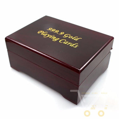 BowLift | 24K Gold Plated Playing Card with Wood - Style Box