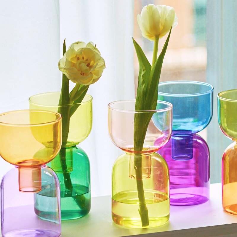 LZINA™ | Two-Piece Mini Bud Vase Terrarium Set