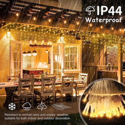 BowLift | Twinkling Icicle String LED Lights | Warm White & Cool White, Extendable for Indoor & Outdoor Holiday Decor