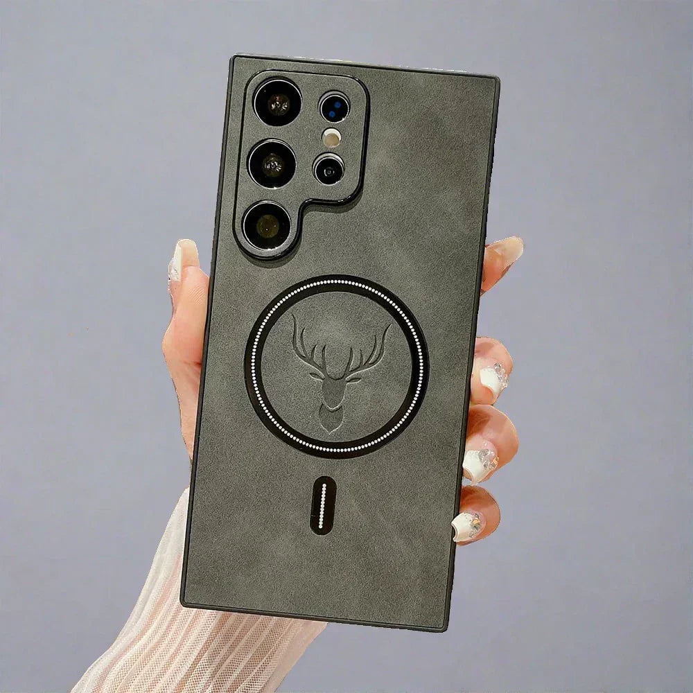 BowLift | Leather Case for Samsung Phone | Magnetic Wireless Charging Case