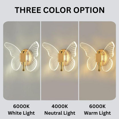 BowLift FloraVyne LED Wall Light – Elegant Butterfly-Shaped Lamp with 3 Lighting Modes and Energy-Saving Design