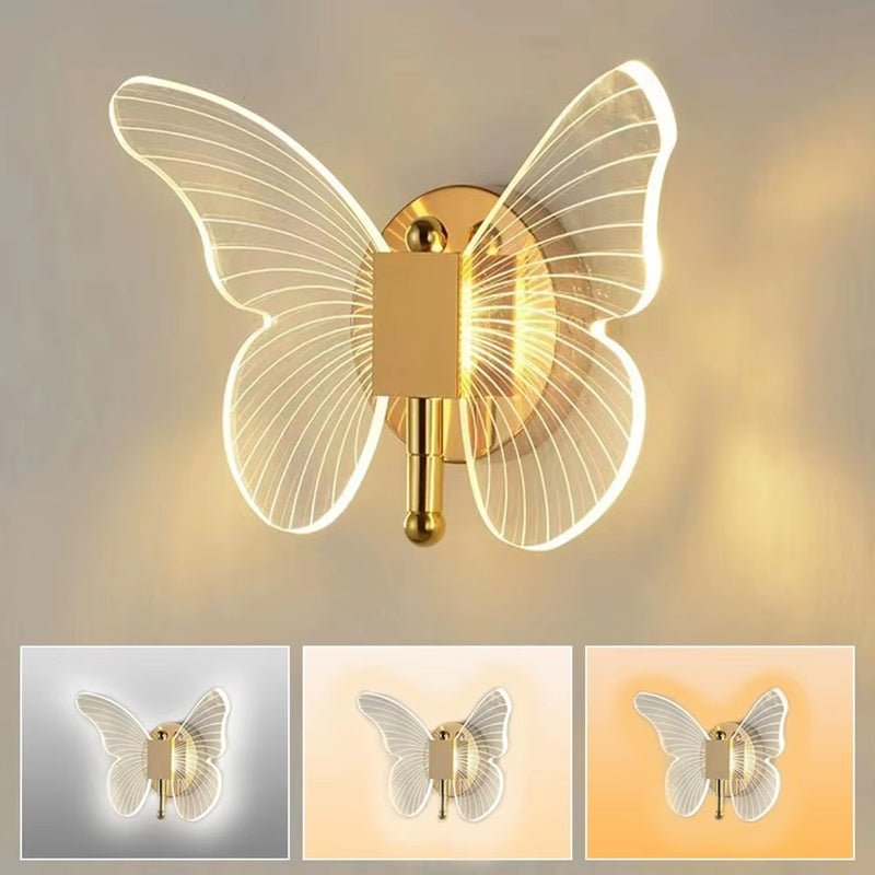 BowLift FloraVyne LED Wall Light – Elegant Butterfly-Shaped Lamp with 3 Lighting Modes and Energy-Saving Design