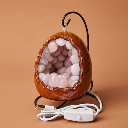 BowLift Natural Crystal Lamp - Elegant Ambient Lighting with Real Crystal