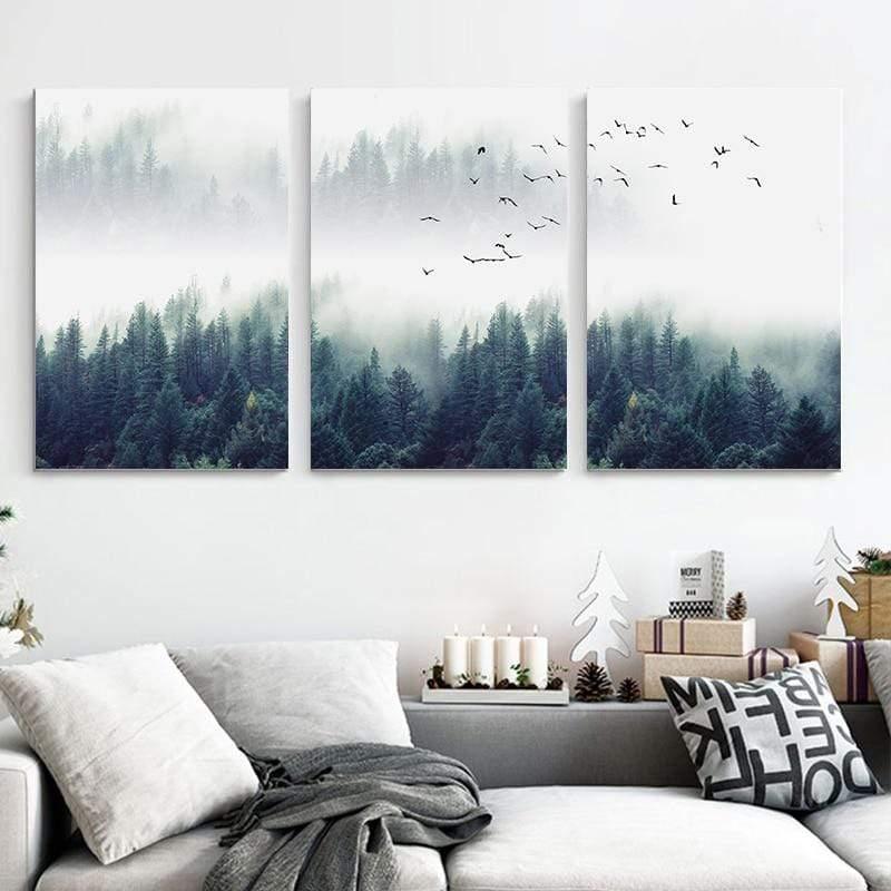 LZINA™ | 3-piece Nordic Forest Landscape Wall Art