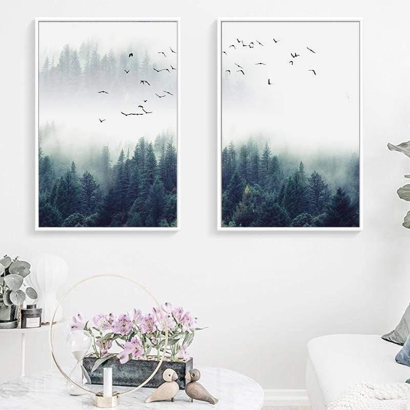 LZINA™ | 3-piece Nordic Forest Landscape Wall Art
