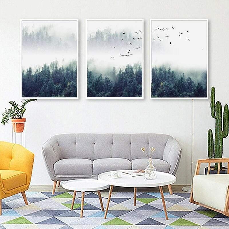 LZINA™ | 3-piece Nordic Forest Landscape Wall Art