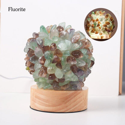 BowLift Aventurine Quartz Crystal Lamp – Elegant Ambient Glow for Your Space
