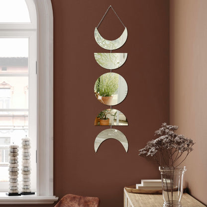 LZINA™ | Moon phases mirror wall hanging
