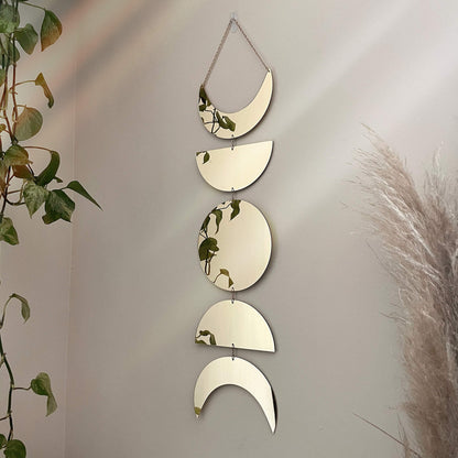 LZINA™ | Moon phases mirror wall hanging