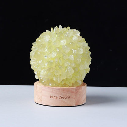 BowLift Aventurine Quartz Crystal Lamp – Elegant Ambient Glow for Your Space