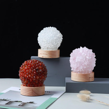BowLift Aventurine Quartz Crystal Lamp – Elegant Ambient Glow for Your Space