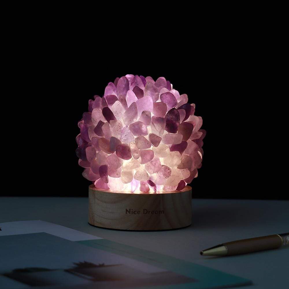 BowLift Aventurine Quartz Crystal Lamp – Elegant Ambient Glow for Your Space