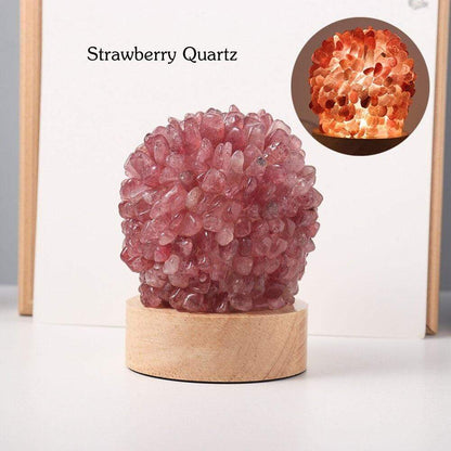BowLift Aventurine Quartz Crystal Lamp – Elegant Ambient Glow for Your Space
