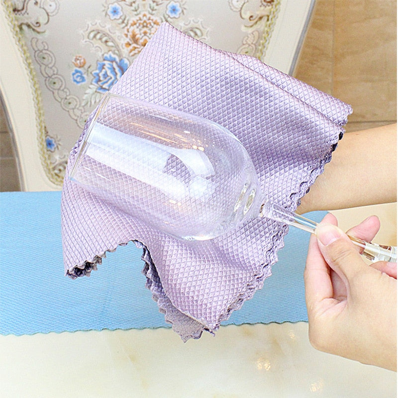 Wipe Glass Mirror Wipes Cleaning Cloth Thickening Grease Kitchen Wipe | Bowlift