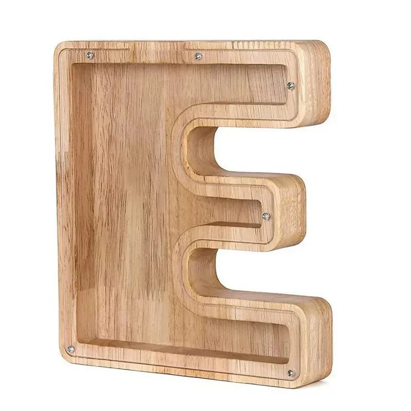 LZINA™ | Wooden Alphabet Letters 'Initial' Piggy Bank