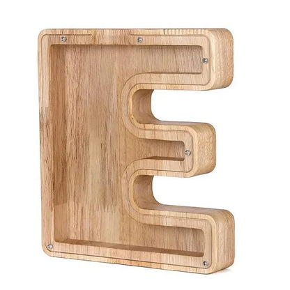 LZINA™ | Wooden Alphabet Letters 'Initial' Piggy Bank
