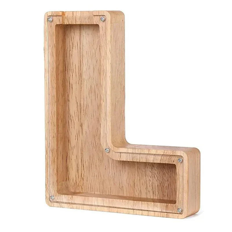 LZINA™ | Wooden Alphabet Letters 'Initial' Piggy Bank